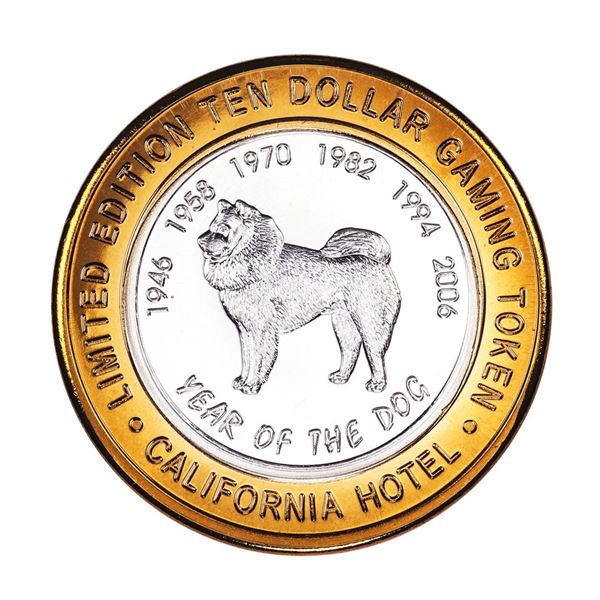 .999 Silver California Hotel Las Vegas Nevada $10 Casino Limited Edition Gaming Token