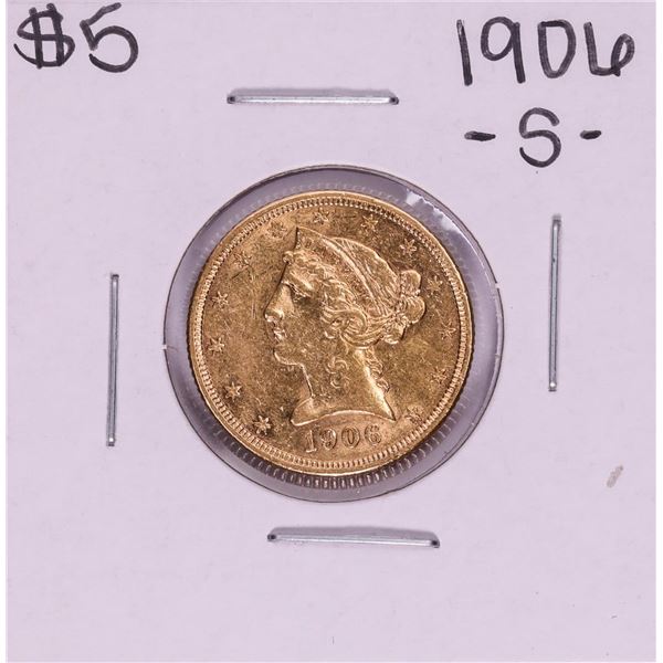 1906-S $5 Liberty Head Half Eagle Gold Coin