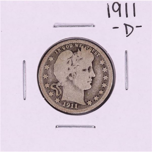 1911-D Barber Quarter Coin