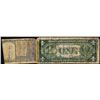 Image 2 : Short Snorter 1935A $1 Hawaii WWII Emergency Silver Certificate and Indian Rupee Note