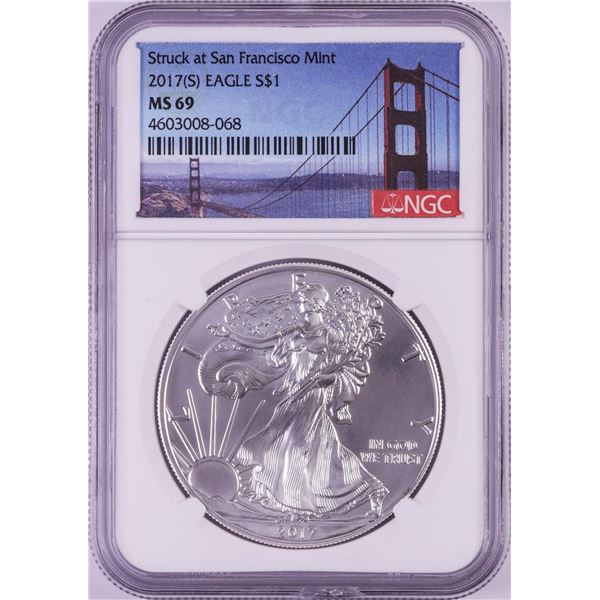 2017(S) $1 American Silver Eagle Coin NGC MS69