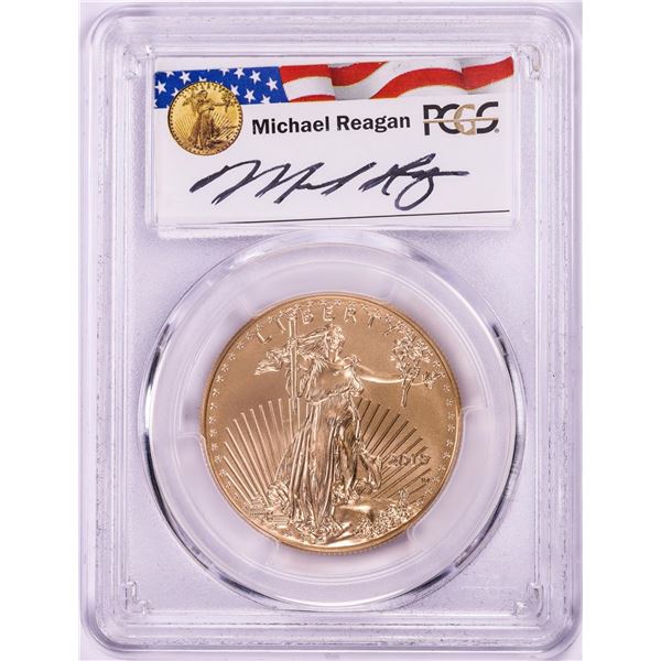 2019-W $50 Burnished American Gold Eagle PCGS SP70 First Strike M. Reagan Signature