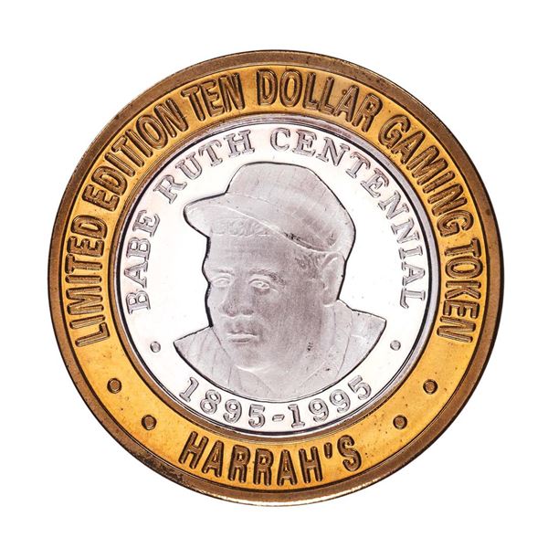 .999 Silver Harrahs Reno, Nevada $10 Casino Limited Edition Gaming Token