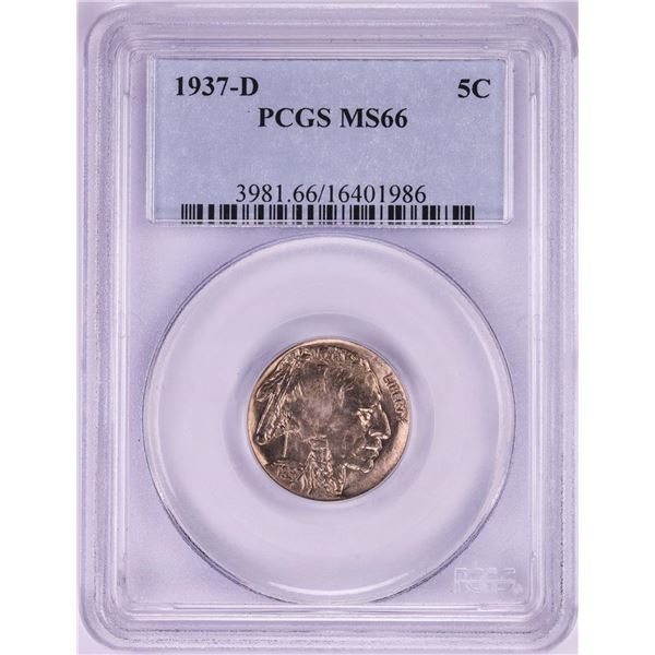 1937-D Buffalo Nickel Coin PCGS MS66