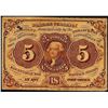 Image 1 : July 17, 1862 First Issue Five Cents Fractional Currency Note
