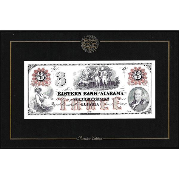 1994 American Bank Note Company Intaglio Print Eastern Bank of Alabama Eufaula, AL