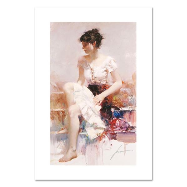 Pino (1939-2010) "White Lace" Limited Edition Giclee On Canvas