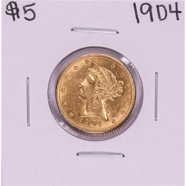 1904 $5 Liberty Head Half Eagle Gold Coin