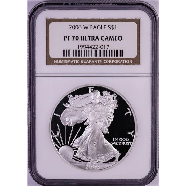 2006-W $1 American Silver Eagle Coin NGC PF70 Ultra Cameo