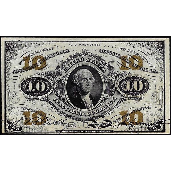 March 3, 1863 Third Issue Ten Cents Fractional Currency Note