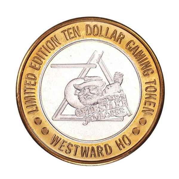 .999 Silver Westward Ho Casino Las Vegas $10 Casino Gaming Token Limited Edition