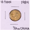 Image 1 : 1984 China 10 Yuan 1/10 oz. Panda Gold Coin
