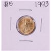 Image 1 : 1993 $5 American Gold Eagle Coin