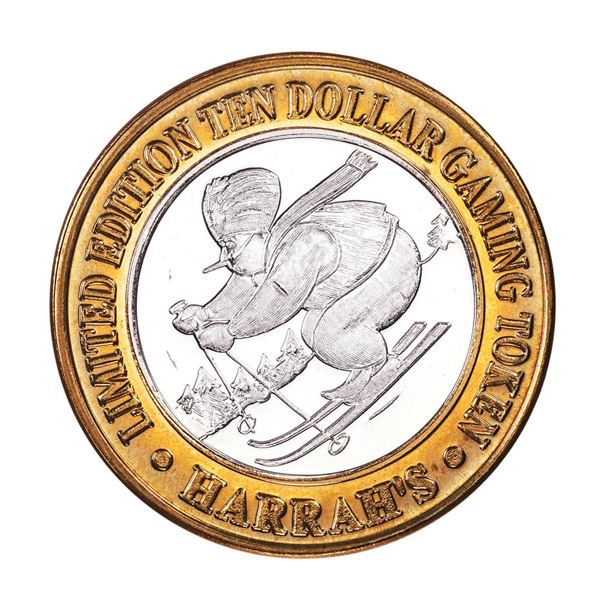 .999 Silver Harrah's Lake Tahoe, Nevada $10 Casino Limited Edition Gaming Token