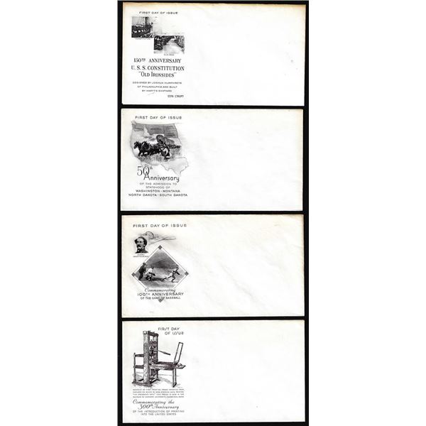 Lot of (4) WWII Era Patriotic Unused Envelopes