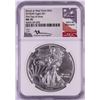 Image 1 : 2018(W) $1 American Silver Eagle Coin NGC MS70 FDOI Mercanti Signature