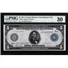 Image 1 : 1914 $5 Federal Reserve Note Kansas City Fr.882 PMG Very Fine 30