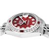 Image 4 : Rolex Ladies Stainless Steel Diamond & Ruby Datejust Wristwatch