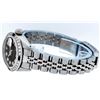 Image 7 : Rolex Ladies Stainless Steel Black Diamond & Sapphire Datejust Wristwatch