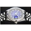 Image 5 : Rolex Men's Stainless Steel Blue Vignette Diamond & Sapphire Datejust Wristwatch