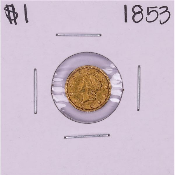 1853 $1 Liberty Head Gold Dollar Coin