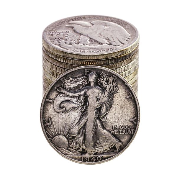 Roll of (16) Mixed Date Walking Liberty Half Dollar Coins