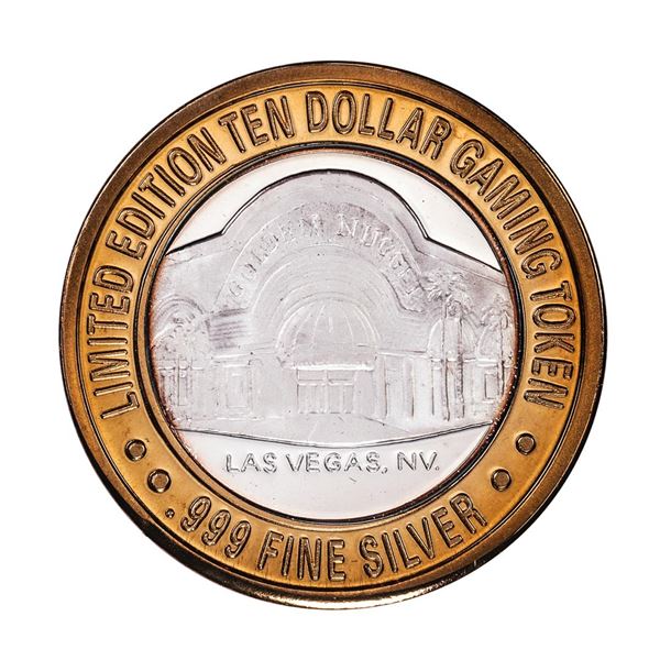 .999 Silver Golden Nugget Las Vegas $10 Limited Edition Casino Gaming Token