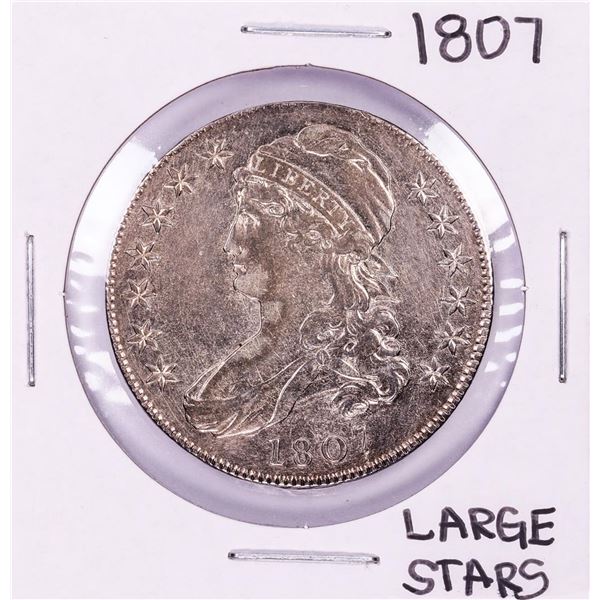1807 Large Stars Capped Bust Left Half Dollar Coin