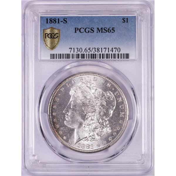 1881-S $1 Morgan Silver Dollar Coin PCGS MS65