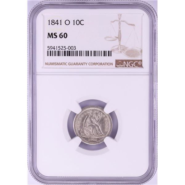 1841-O Seated Liberty Half Dime Coin NGC MS60
