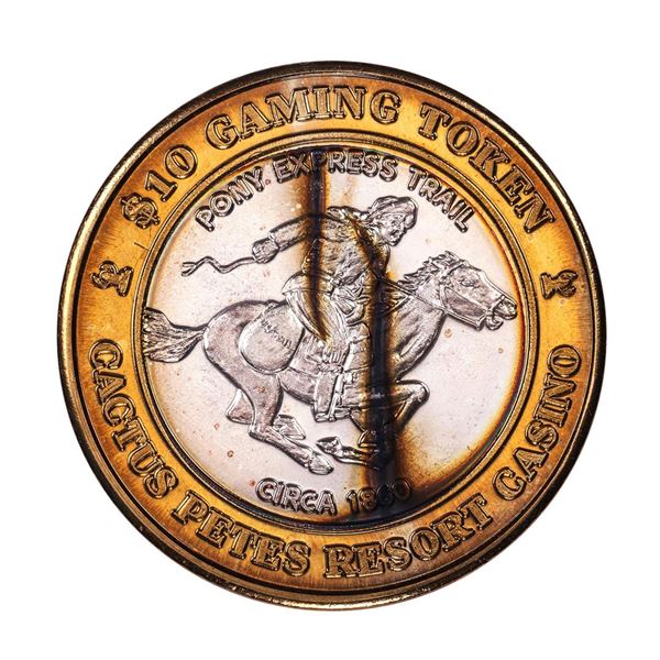 .999 Silver Cactus Petes Resort Casino Jackpot, NV $10 Gaming Token Limited Edition