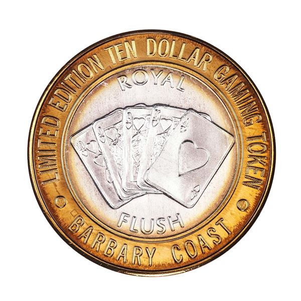 .999 Fine Silver Barbary Coast Las Vegas, Nevada $10 Limited Edition Gaming Token