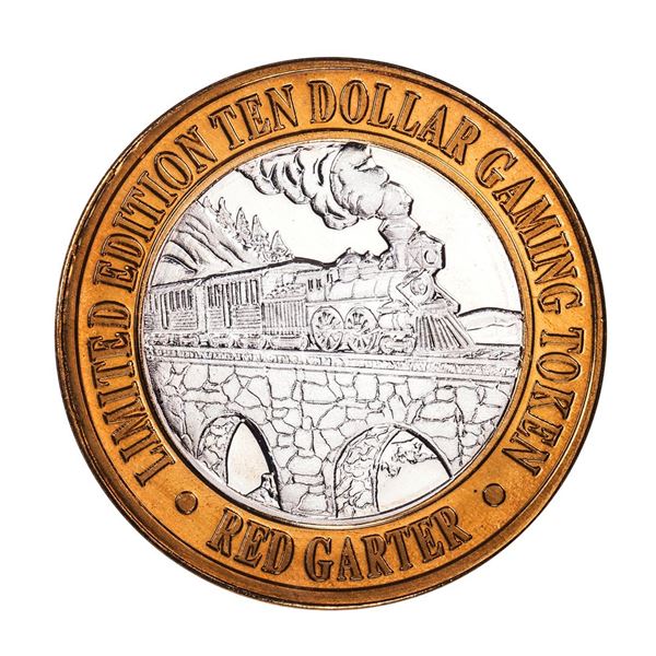 .999 Silver Red Garter Hotel Wendover, NV $10 Limited Edition Gaming Token