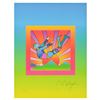 Image 2 : Peter Max "Cosmic Flyer With Sun On Blends Ver Ii" Limited Edition Lithograph On Paper