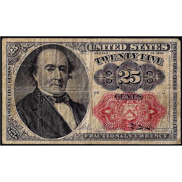 1874 Fifth Issue Twenty-Five Cents Fractional Currency Note