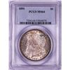 Image 1 : 1891 $1 Morgan Silver Dollar Coin PCGS MS64