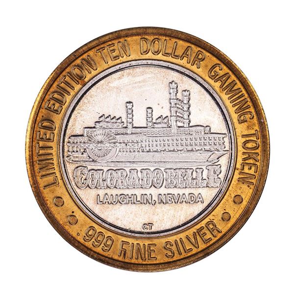.999 Silver Colorado Belle Laughlin, Nevada $10 Casino Limited Edition Gaming Token