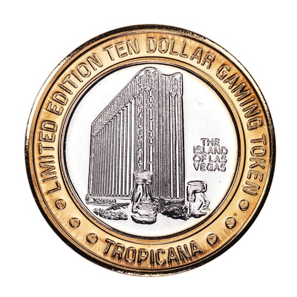 .999 Silver Tropicana Las Vegas, Nevada $10 Casino Limited Edition Gaming Token