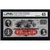 Image 1 : 1860's $4 Bank of Washington North Carolina Obsolete Note PMG Choice Extremely Fine 45