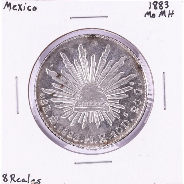1883 MoMH Mexico 8 Reales Cap & Rays Silver Coin