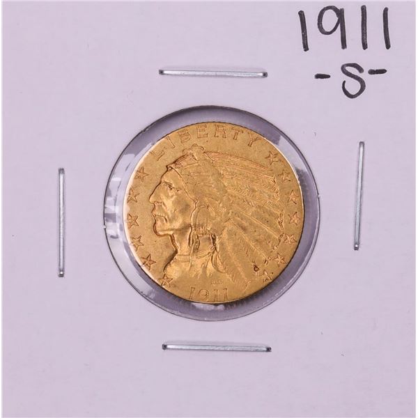 1911-S $5 Indian Head Half Eagle Gold Coin