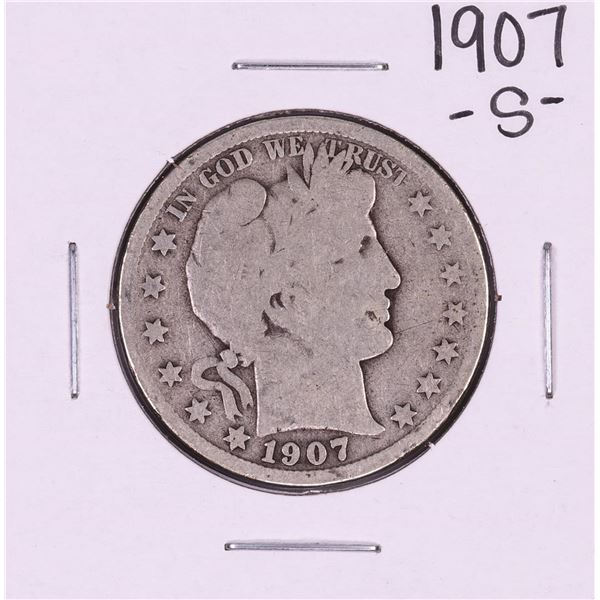 1907-S Barber Half Dollar Coin