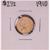Image 1 : 1910 $2 1/2 Indian Head Quarter Eagle Gold Coin