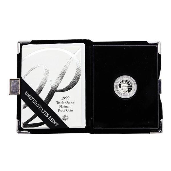 1999-W $10 Proof Platinum American Eagle Coin w/Box & COA