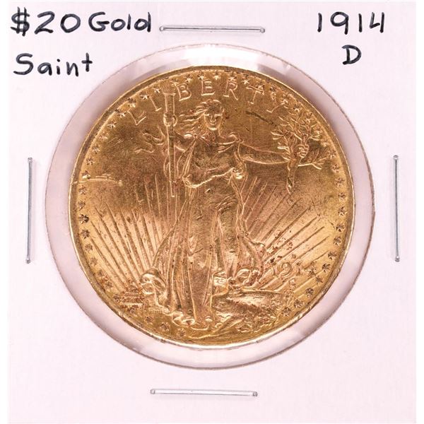 1914-D $20 Saint Gaudens Double Eagle Gold Coin