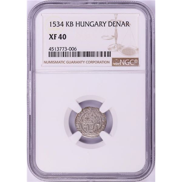 1534 KB Hungary Denar 'Madonna and Child' Coin NGC XF40