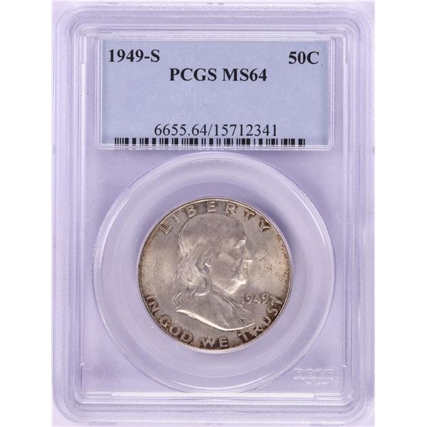 1949-S Franklin Half Dollar Coin PCGS MS64