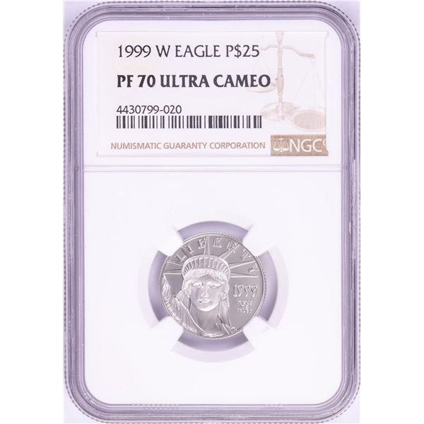 1999-W $25 Proof Platinum American Eagle Coin NGC PF70 Ultra Cameo