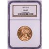Image 1 : 1893 $10 Liberty Head Eagle Gold Coin NGC MS62