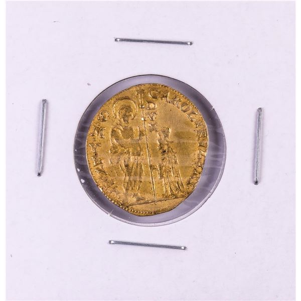1732-1735 Italy Venice Carol Rvzini Zecchino Gold Coin